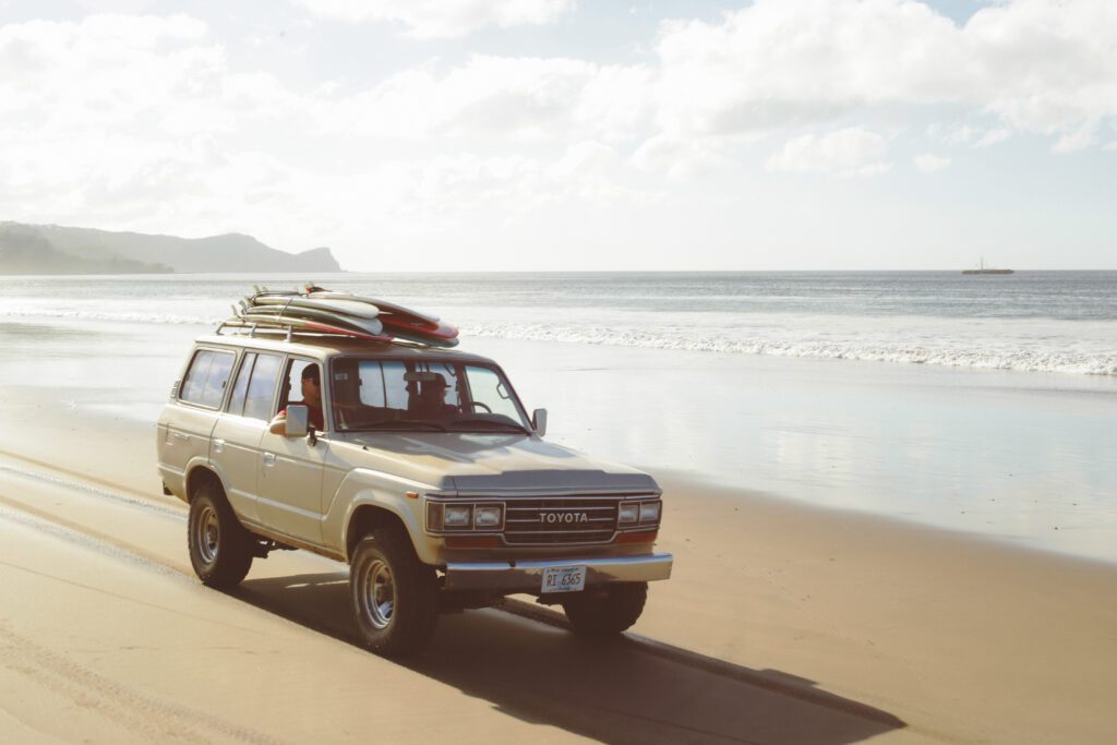 Surf car on beach