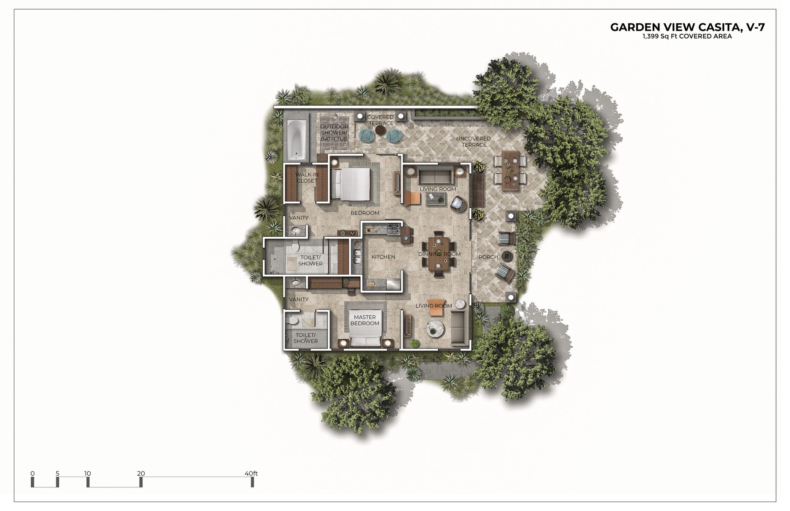 Illustration of a Casita at Rancho Santana.