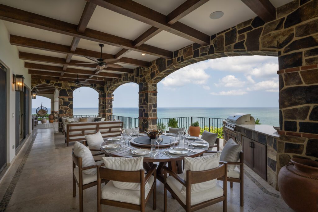 View of the terrace in Villa Cielo at Rancho Santana