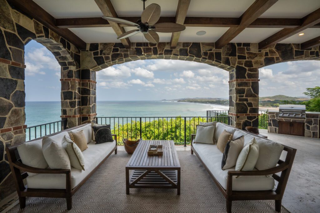 View of the terrace in Villa Cielo at Rancho Santana