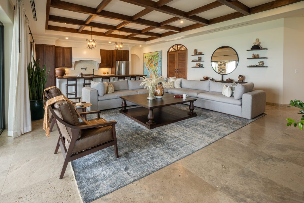 View of the living room in Villa Cielo at Rancho Santana