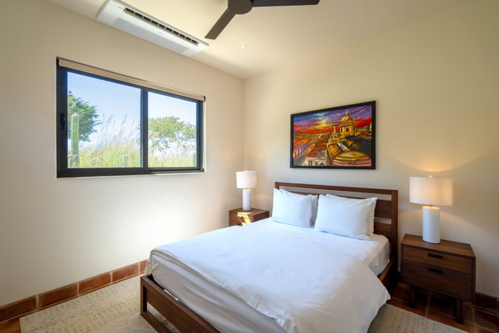 View of the bedroom at Casa Pomerelle at Rancho Santana