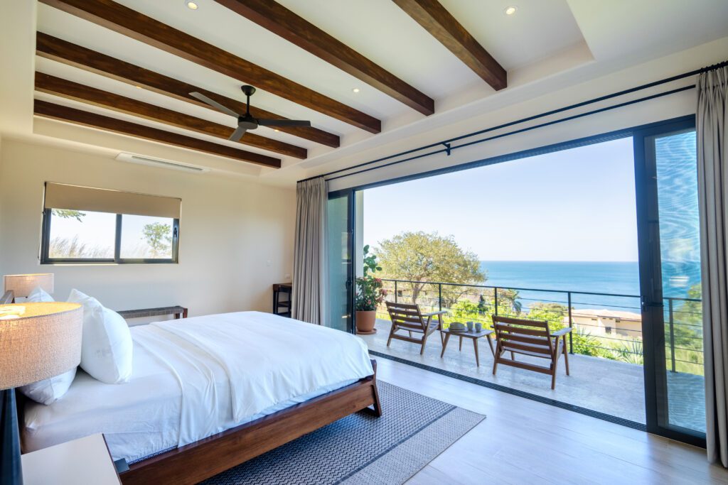 View of the bedroom at Casa Pomerelle at Rancho Santana