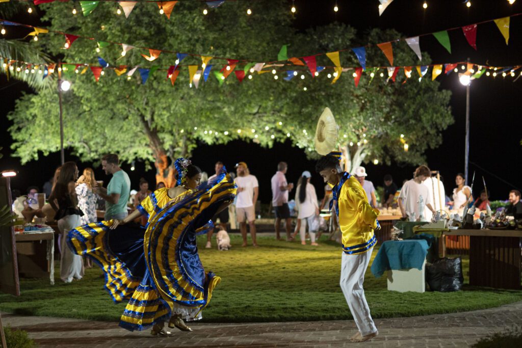 view of the open market at Rancho Santana - local art